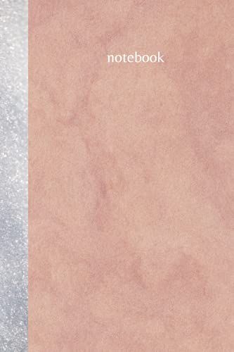 Notebook: Pink Glittery Notebook With Lined Paged 6x9in