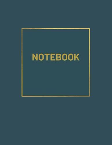 Notebook: Blue Gold Cover College Ruled Interior For Journals, Notebooks, Diaries