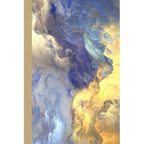 Notebook: Simple Blue And Gold Notebook With Lined Pages