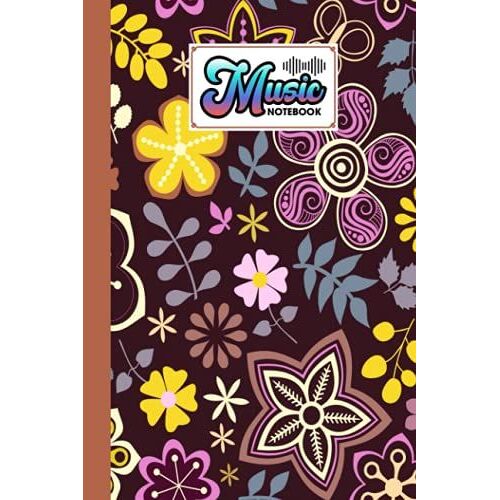 Music Notebook: Flowers, Birds And Butterflies Music Notebook, Music Writing Notebook | Blank Sheet Music Notebook, 120 Pages, Size 6" X 9" By Nils Knoll