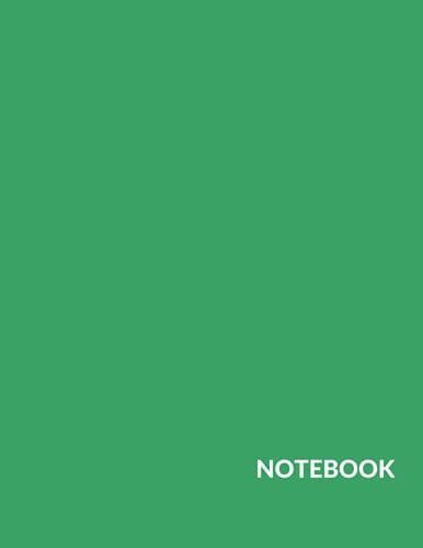 Notebook: Unlined Blank Page Notebook Journal : Large (8.5 X 11 Inches) 120 Pages - Pastel Green Colour Tone Cover.
