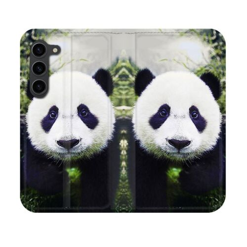 Housse Cuir Portefeuille Pour Samsung Galaxy S23 Animal Panda Color