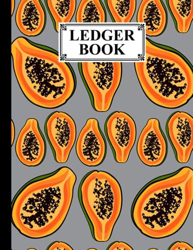 Ledger Book: Record Income And Expenses With Papaya Cover, 120 Pages, Size 8.5" X 11" By Regine Moritz
