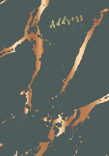 Address Book: Logbook With Alphabetical Tabs, Record Addresses, Mobile, Emails, Perfect Gift For Men, Women, Senior (160 Pages, Medium, 450+ Entries) With Marble Cover