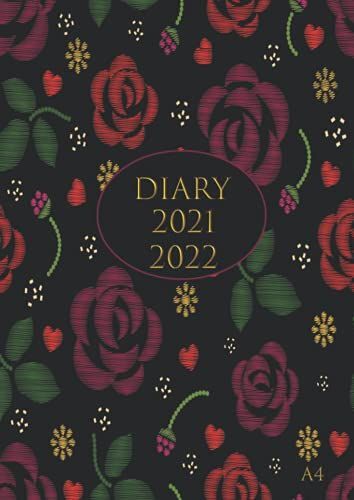 Diary 2021 2022 A4: Day To Page, 2021/2022 Planner Large Size , June 2021-June 2022 / 2021-2022 Mid-Year Day A Page, Daily Weekly Monthly Planner, Calendar Schedule , Organizer , Blue Cover