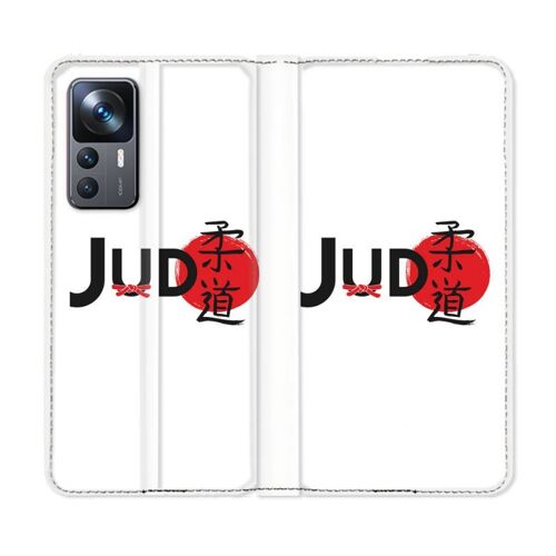 Housse Cuir Portefeuille Pour Xiaomi 12t Sport Judo Logo