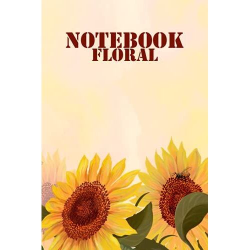 Floral Notebook: Cute Floral Notebook Journal 6" X 9" Wide Ruled Lined Notebook. Gloss Finish.
