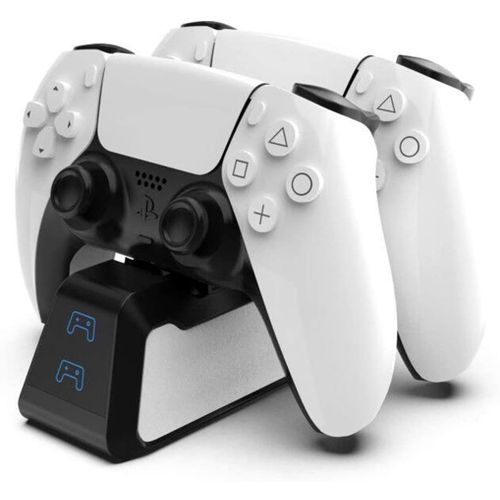 Chargeur Manette Ps5, Dock Station Support Double Usb De Charge Rapide Avec Indicateur Led - Console Charging Dock Shock Stand