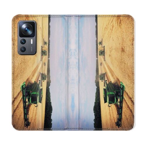 Housse Cuir Portefeuille Pour Xiaomi 12t Agriculture Moissonneuse