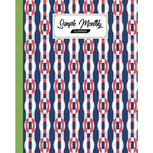 Simple Monthly Planners: Pretty Simple Planners Monthly And Year | To Do List, Goals, And Agenda For School, Home And Work | Premium Striped Cover By Margarethe Hermann