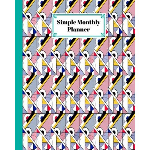 Simple Monthly Planners: Stripes Simple Monthly Planners, Pretty Simple Planners Monthly And Year | To Do List, Goals, And Agenda For School, Home And Work, 120 Pages, Size 8" X 10" By Silvia Hein