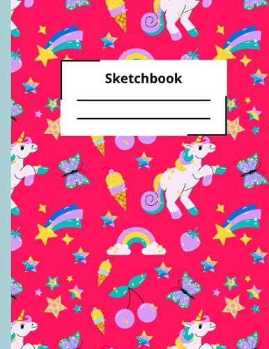 Sketchbook: Blank Pages For Drawing Sketching Doodling Cartooning Perfect Gift Idea Cute Unicorn