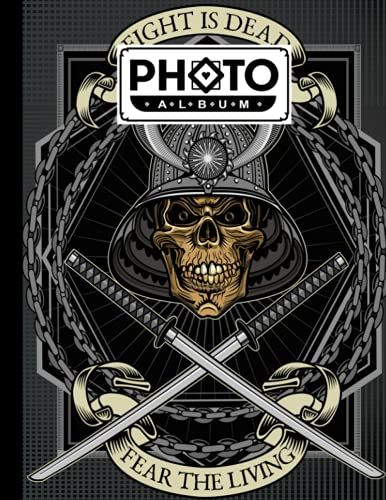 Photo Album: Samurai Warrior Skull Album, Large Photo Albums With Writing Space Memo, Extra Large Capacity Picture Album, Family, Baby, Wedding, ... 120 Pages, Size 8.5" X 11" By Martin Funke