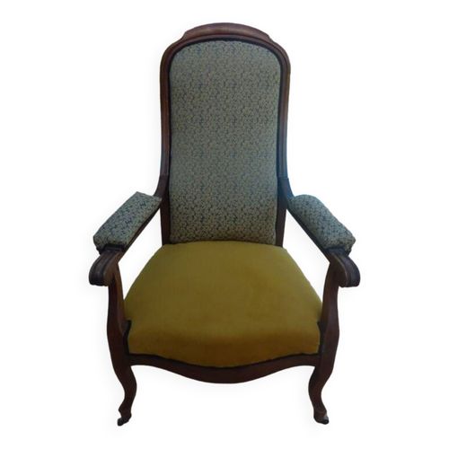 Fauteuil Voltaire  De Style Louis Philippe En Bois De Qualit Patin Par Le Temps  Le Dossier Et L Multicolore