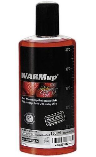 Huile Chauffante Comestible Gout Fraise - 150 Ml