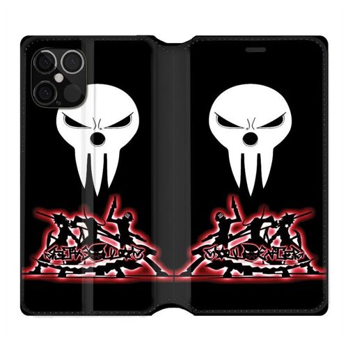 Housse Cuir Portefeuille Pour Iphone 12 / 12 Pro Manga Soul Eater Noir