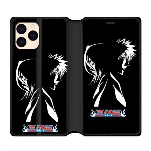 Housse Cuir Portefeuille Pour Iphone 12 Mini Manga Bleach Duo