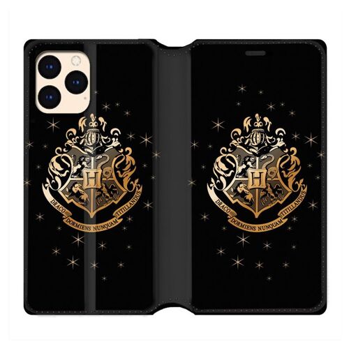 Housse Cuir Portefeuille Pour Iphone 12 Mini Wb License Harry Potter Poudlard