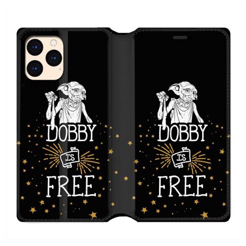 Housse Cuir Portefeuille Pour Iphone 12 Mini Wb License Harry Potter Dobby Free N