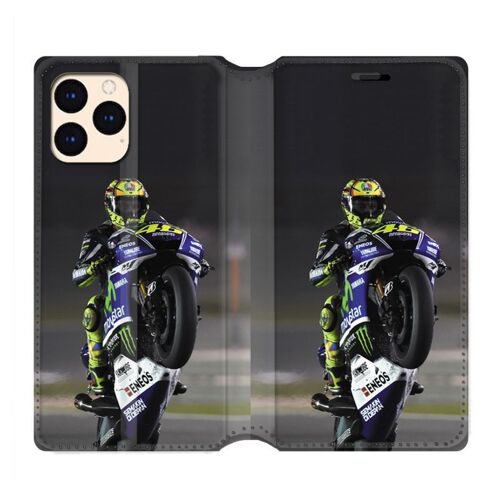 Housse Cuir Portefeuille Pour Iphone 12 Mini Moto Wheeling