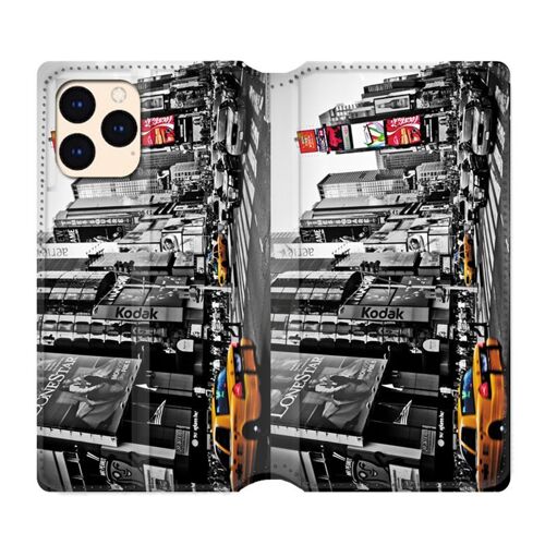 Housse Cuir Portefeuille Pour Iphone 12 Mini Amerique Usa New York Taxi
