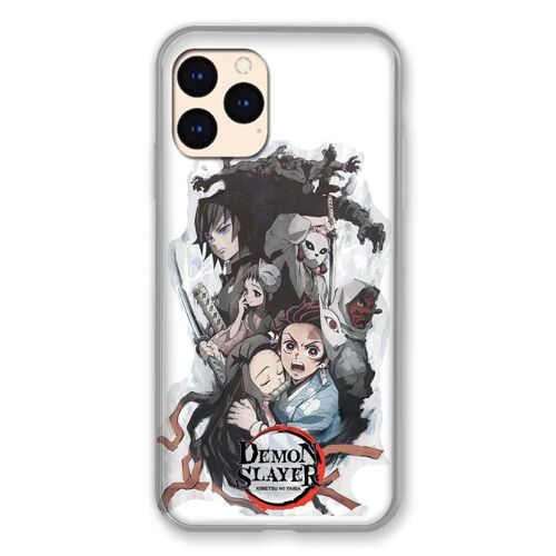 Coque Renforcée Pour Iphone 12 Mini Manga Demon Slayer Blanc