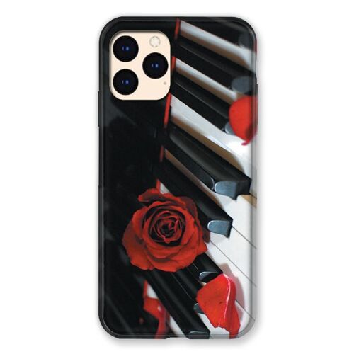 Coque Pour Iphone 12 Mini Musique Rose Piano