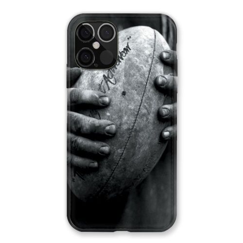 Coque Renforcée Pour Iphone 12 / 12 Pro Rugby Ballon Vintage