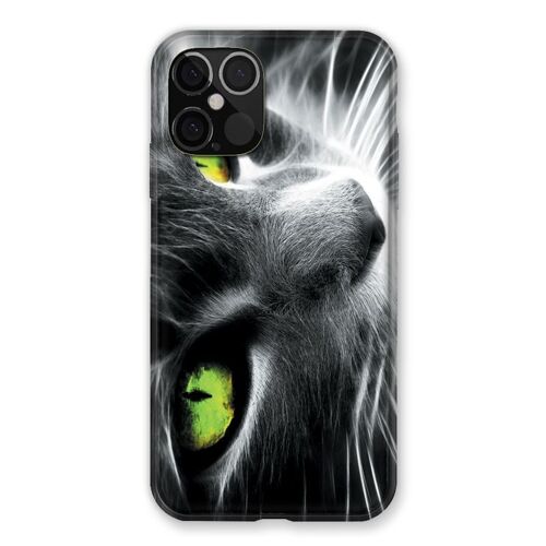 Coque Renforcée Pour Iphone 12 / 12 Pro Chat Vert