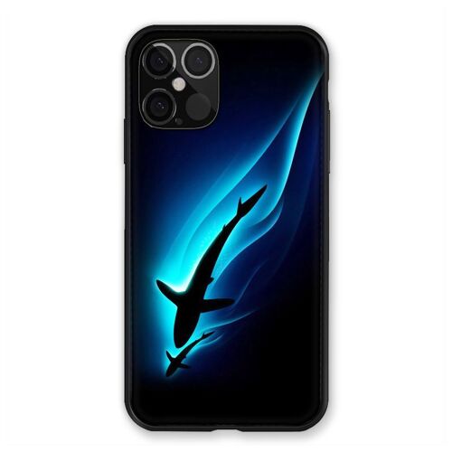 Coque Renforcée Pour Iphone 12 / 12 Pro Requin Noir