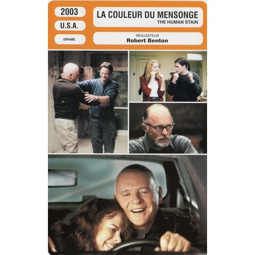 Fiche Monsieur Cinema La Couleur Du Mensonge