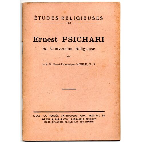Ernest Psichari Sa Conversion Religieuse