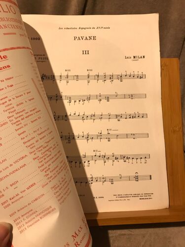 Luis Milan Pavane Iii Partition Pour Guitare Emilio Pujol Eschig N°1003