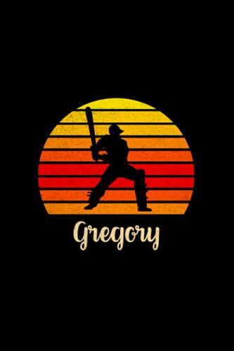 Gregory Name Gift Personalized Cricket Notebook Planner, Daily Journal For Sport Lovers: A5, 5.24 X 22.86 Cm, Cute, Budget Tracker, Mom, Over 110 Pages, 6x9 Inch, Budget, Daily, Teacher