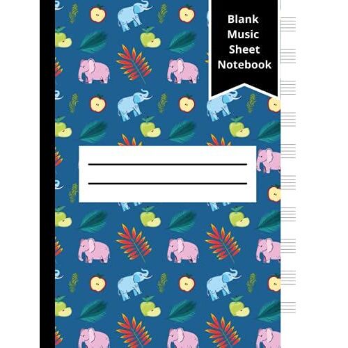 Blank Manuscript Book With Staff: Piano Sheet Music Journal