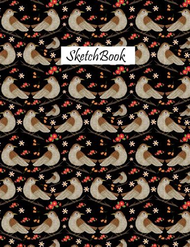 Sparrow Sketchbook: Sparrow Pattern Sketching, Sketch Drawing, Sketchbook For Men, Women, Girls, Boys And Kids