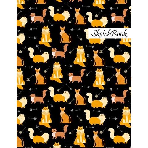 Cat Sketchbook: Cat Pattern Sketching, Sketch Drawing, Sketchbook For Men, Women, Girls, Boys And Kids