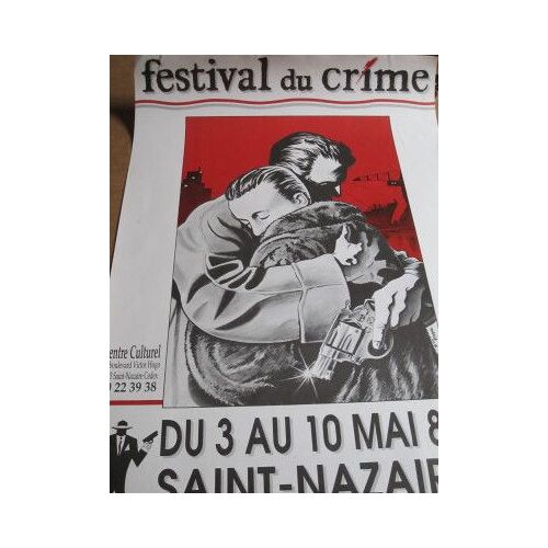 Affiche (59x40 Cm) :  Festival Du Crime, St Nazaire, 1988