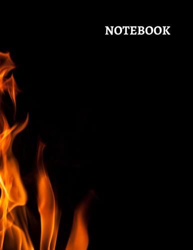 Notebook: Red Flame Composition Notebook - College Ruled 120 Pages - Large 8.5 X 11 - Cream Paper