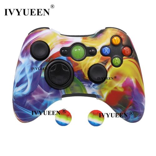 Graffiti K - Housse De Protection Pour Manette Microsoft Xbox 360 20 Couleurs Impression Par Transfert D'eau Avec Poignées Pour Le Pouce