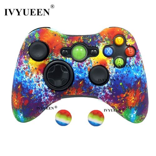 Splash D'art - Housse De Protection Pour Manette Microsoft Xbox 360 20 Couleurs Impression Par Transfert D'eau Avec Poignées Pour Le Pouce