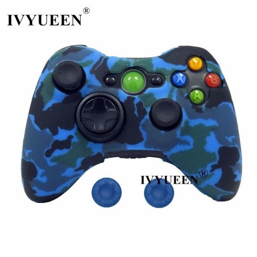 Camo Bleu - Housse De Protection En Caoutchouc Pour Manette Microsoft Xbox 360 Xbox360 Accessoires De Jeu Capuchons Pour Poignées De Pouce