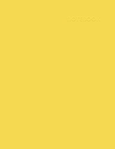 Notebook: Unlined Notebook - Illuminating Yellow Color Cover - 8.5 X 11 Inch 100 Pages