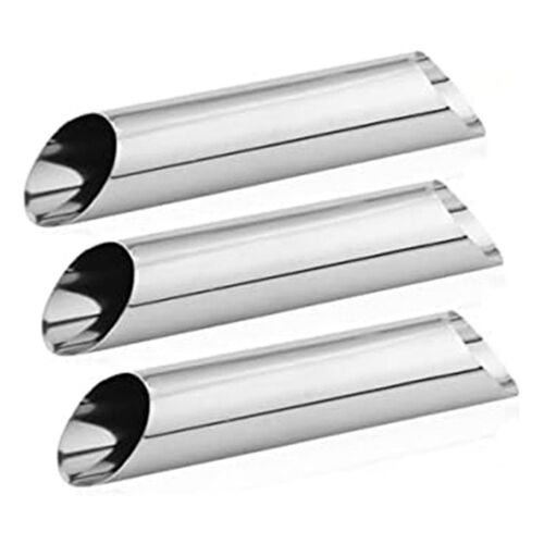 Pain Brioché Pains Cannoli Tubes En Acier Inoxydable Cannoli Formes 3pcs Antiadhésif Crème Corne Danois Pâtisserie-