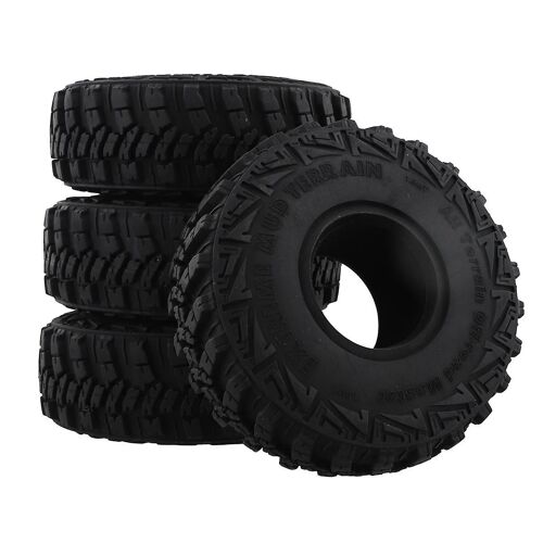 4pcs 120x44mm Soft Rubber Tyre 1.9inch Wheel Rock Terrain Tire For 1/10 Rc Crawler Car -4 Axial Scx