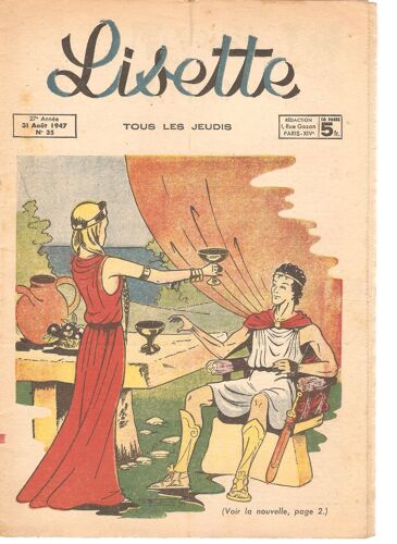 Lisette N° 35 Du 31 Août 1947 Le Chois De Gyptis