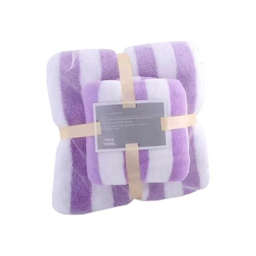 Ensemble De Serviettes De Bain Serviettes De Bain À Séchage Rapide, Serviettes De Bain Absorbantes Douces En Velours Corail Pour Adultes 