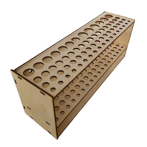 67 Trous Pinceau Porte-Pinceau Stand Pinceau En Bois Stand Organisateur De Bureau Mural Maquillage Brosse Étagère Pour Peinture
