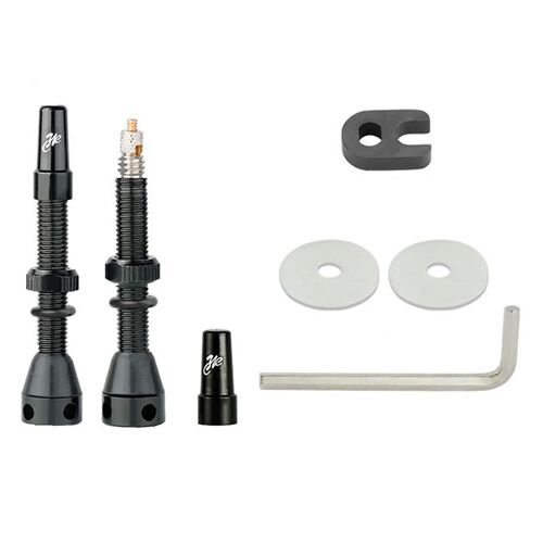 Valve Presta De Vélo Noire De 44 Mm - Valve En Alliage D'aluminium Pour Vélo De Route Tubeless / / Gravel