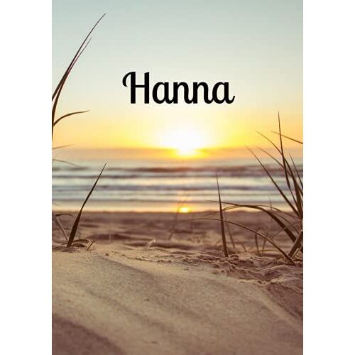 Hanna: Cahier Petits Carreaux Personnalisé - 100 Pages - 21x29,7 Cm - A4 Portrait - Blanc (French Edition)